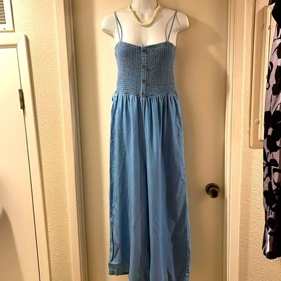 Wide leg summer jumpsuit - Picture 1 of 7